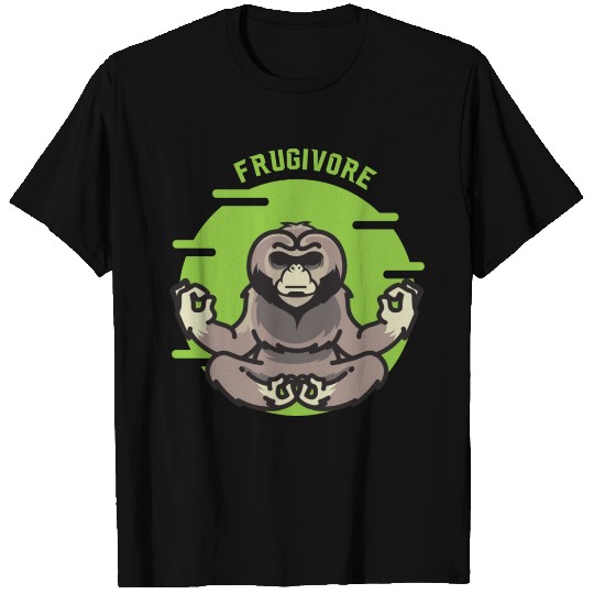 Frugivore Yoga Ape Fruit Lover T Shirts