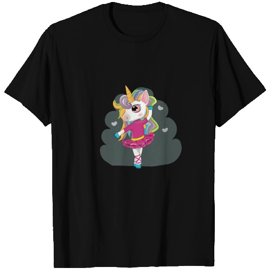Ballet Dancer Enchanted Rainbow Unicorn T Shirts