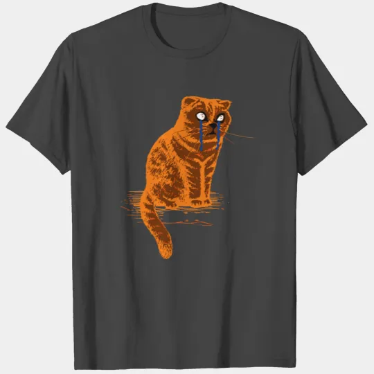 Sad cat with tears T Shirts