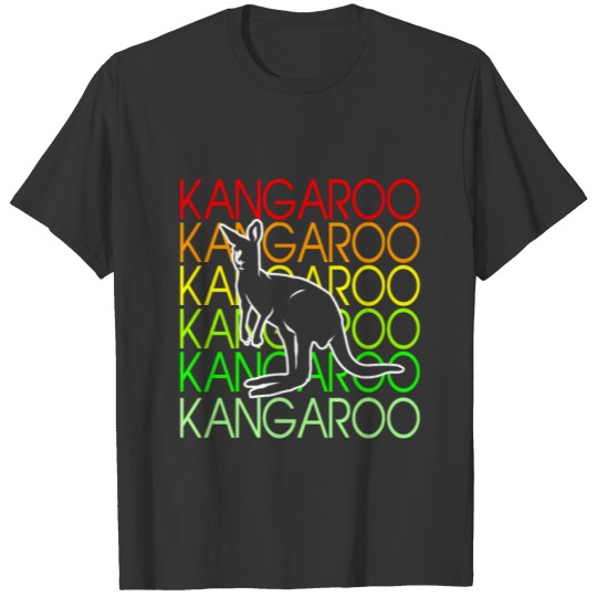 Kangaroo Animal Australia Backpacker Marsupial Sun T-shirt