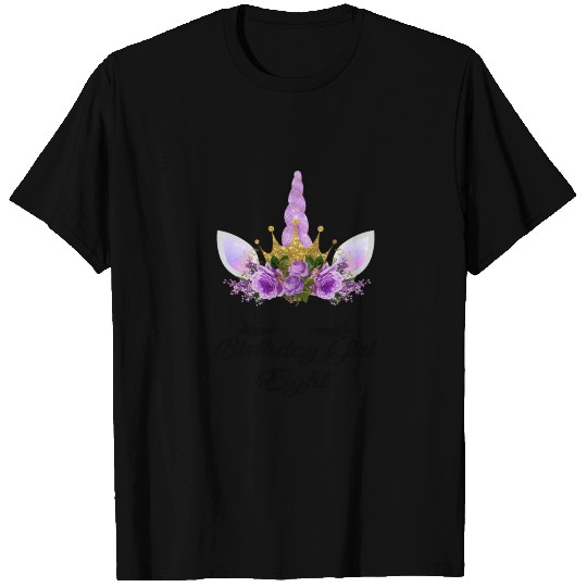 Kids 8th Birthday Girl Unicorn T Shirts 8th Birthday