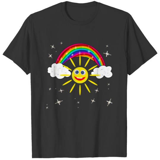 Rainbow Laughing Sun Gift T-shirt