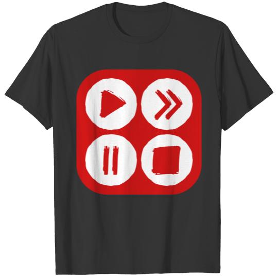 party circles music buttons rings buttons play bre T Shirts