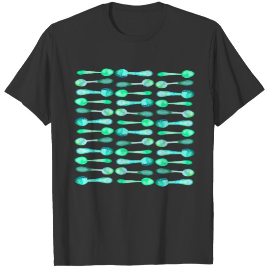 Teal Watercolor Spoons! T Shirts