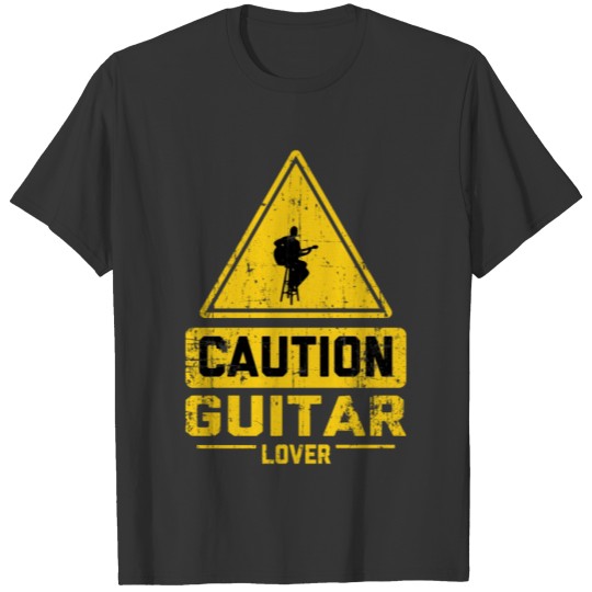 CAUTION GUITAR LOVER T-shirt