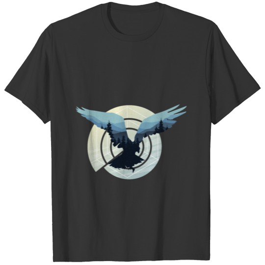 Abstract Bird Design T Shirts