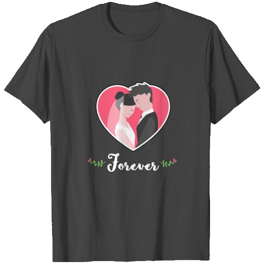 Bride and groom forever T Shirts
