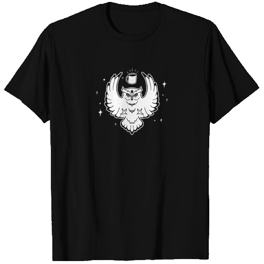 Night Owl Coffee Black funny T Shirts