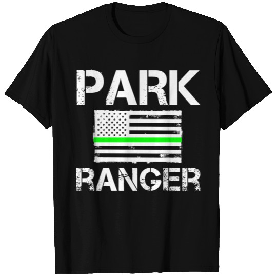 Park Ranger Thin Green Line US American Flag T Shirts
