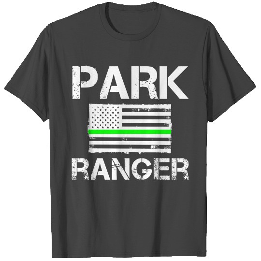 Park Ranger Thin Green Line US American Flag T Shirts