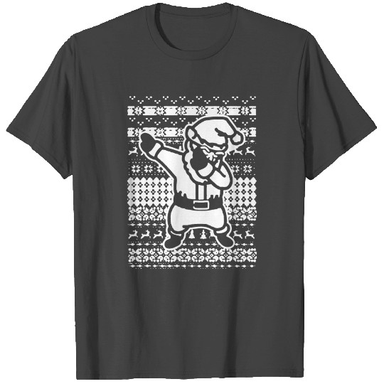 Dabbing Santa Ugly Christmas Sweater stencil T Shirts