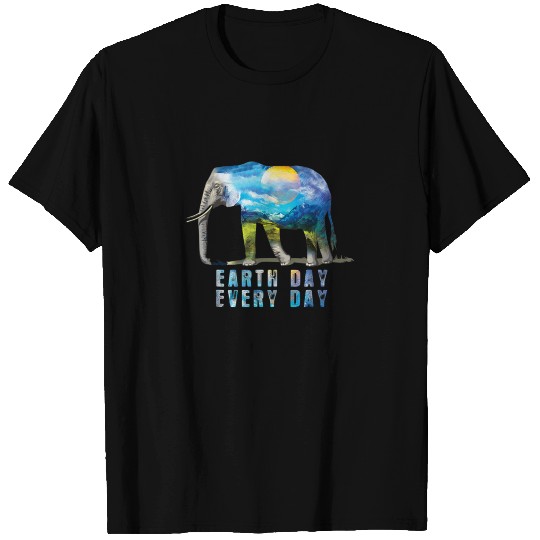 Elephant Earth Day Every Day T Shirts Earth Day