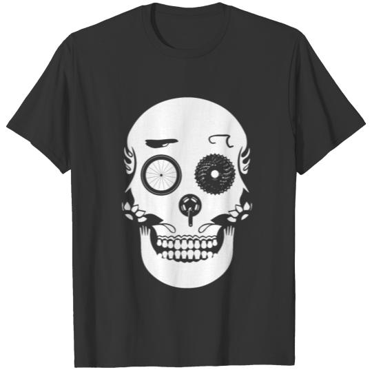 Bike Skull Head Bicycle Riding Biker T-shirt