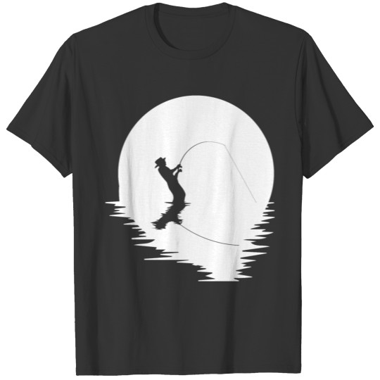 Night fishing anglers T-shirt
