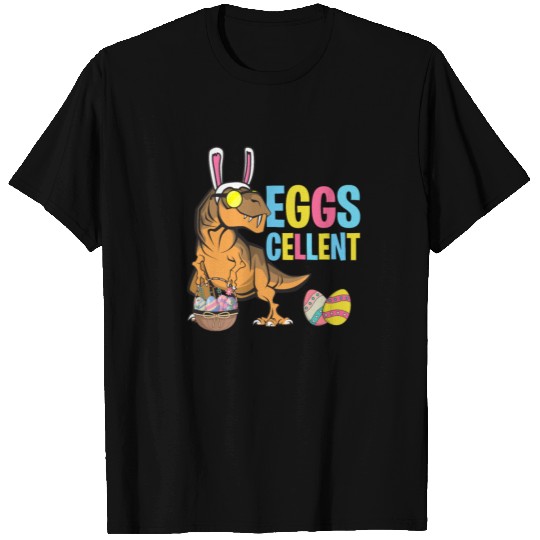 Easter eggs T-Rex Dino rabbit ears funny gift T Shirts