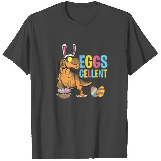 Easter eggs T-Rex Dino rabbit ears funny gift T Shirts