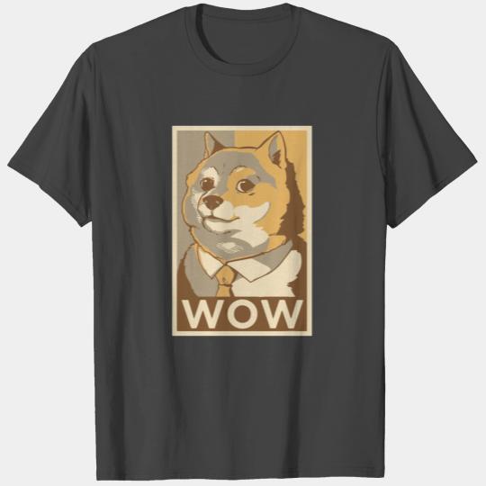 Doge WOW Shiba Inu doggo pupper dog meme T Shirts