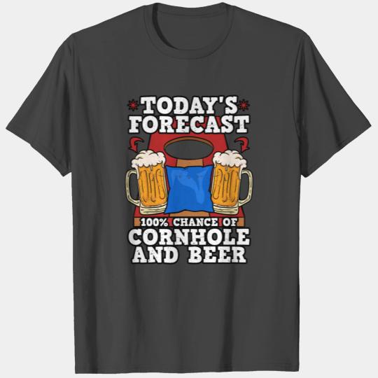 100% Chance Of Cornhole And Beer T Shirts