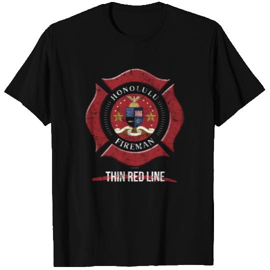 Honolulu Firefighter Firefighter Gifts Hawaii T Shirts