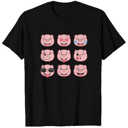 Piglet pigs pink face T Shirts