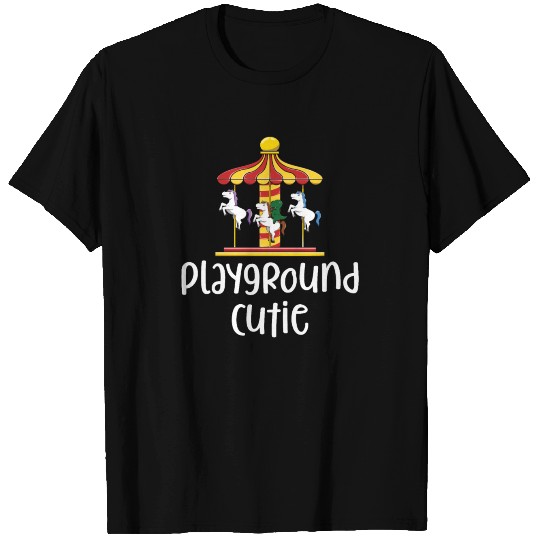 Playground Cutie Funny T-Rex Merry-Go-Round Carous T Shirts