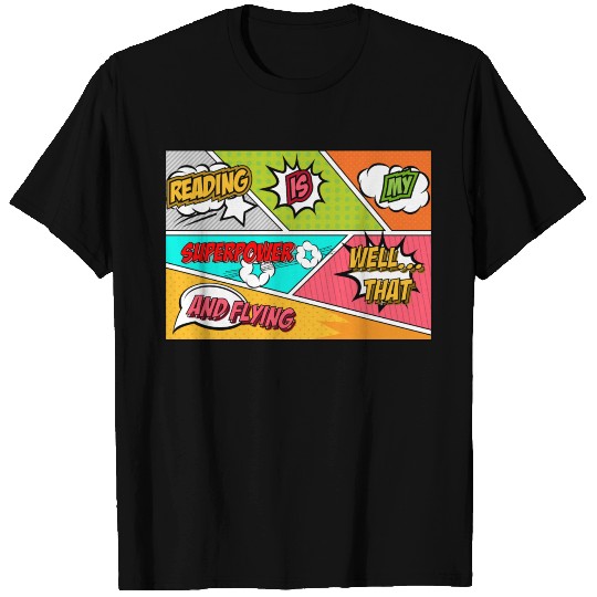 Comic Book product Reading Is My Superpower T Shirts