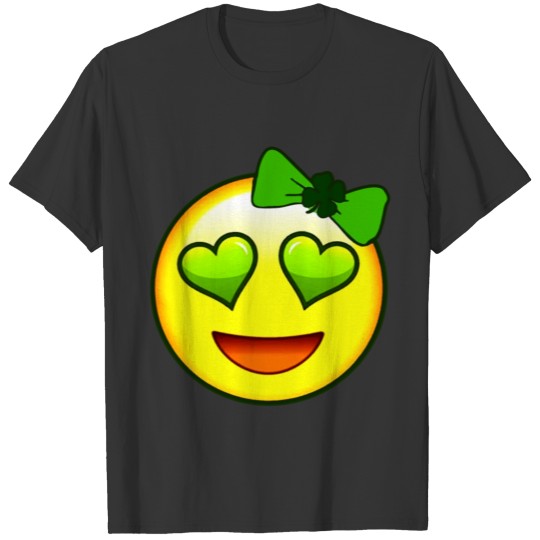 sgma fores em0ji sant patricks day girls green he T-shirt