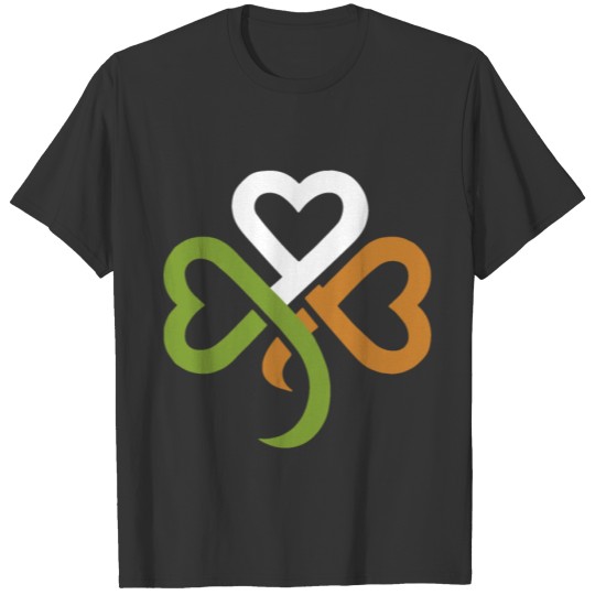 shamrock ireland clover hearts patricks day women T-shirt