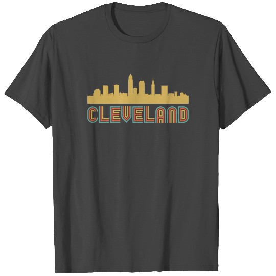 Vintage Retro Cleveland Ohio Skyline T Shirts
