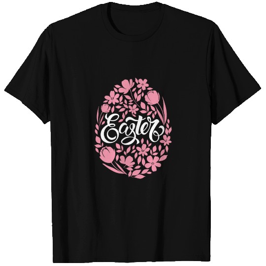 Very Cute Easter Egg And Flowers gift T Shirts