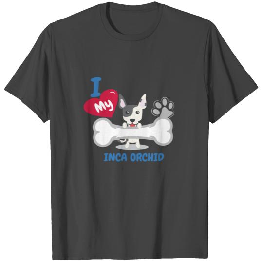 INCA ORCHID DOG LOVER T Shirts