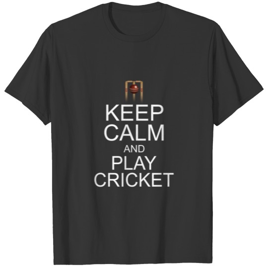 Cricket product - Keep Calm and Play - Gift for T-shirt