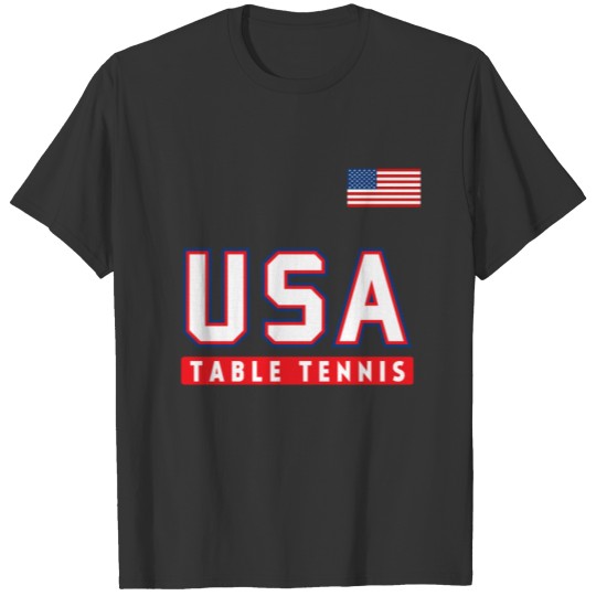 USA Table tennis Sports Patriot Giftidea T-shirt