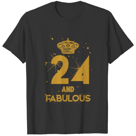 24th Birthday T-Shirt Women Party Gift T-shirt