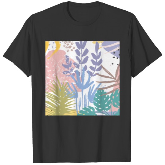 Tropical Pastel Abstract Botanical T Shirts