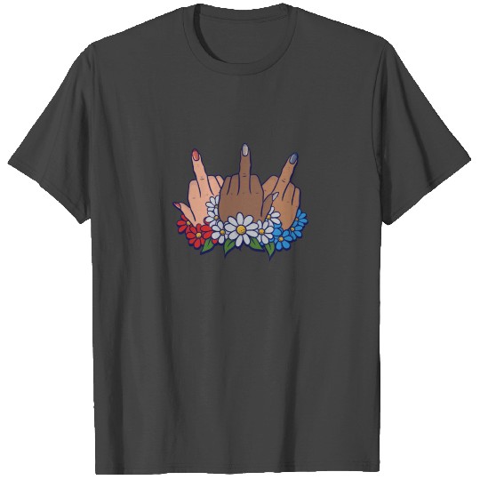 middle finger bouquet T Shirts