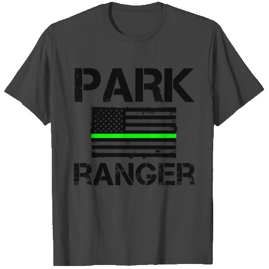 Park Ranger Thin Green Line US American Flag T Shirts