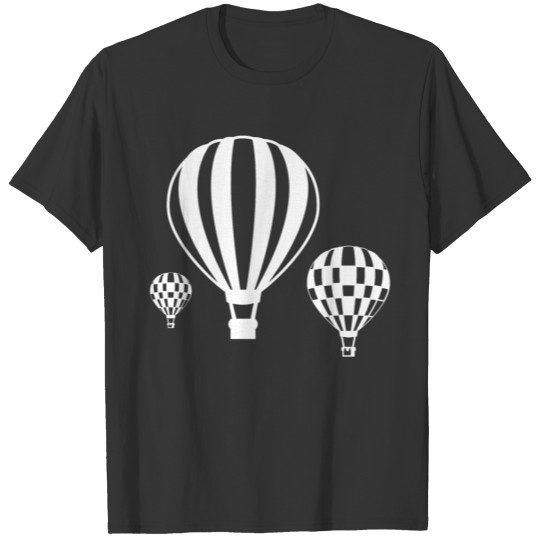White hot air balloon T-shirt
