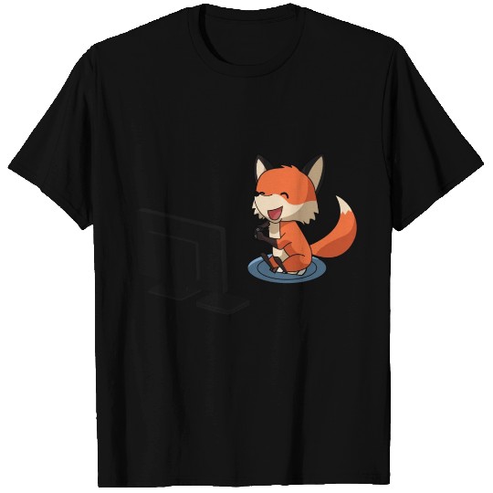 Fox playing PlayStation T Shirts