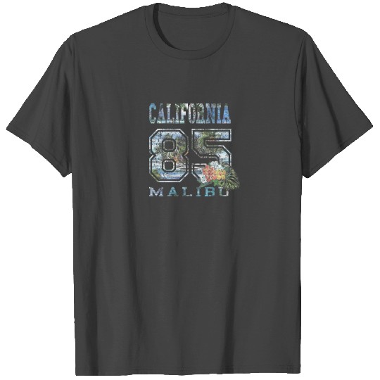 Vintage Malibu Beach Tropical Flower Retro Family T Shirts