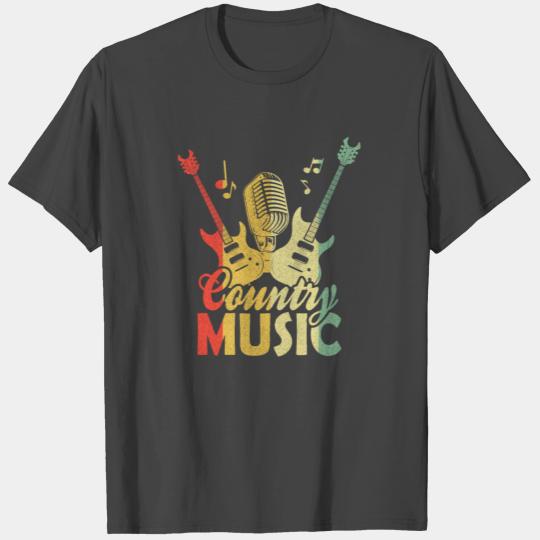 Country Music Western Guitar Gift T Shirts