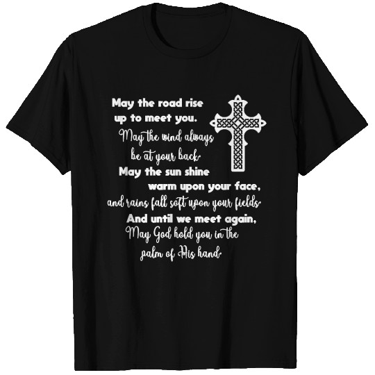 Irish Blessing with Celtic Knot Cross T Shirts