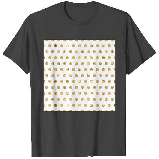 Gold Foil Polka Dots T Shirts