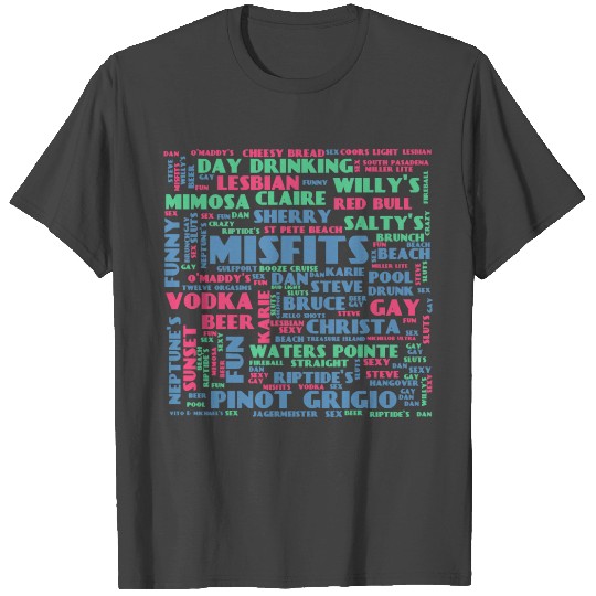 Pinellas Misfits Word Cloud T Shirts
