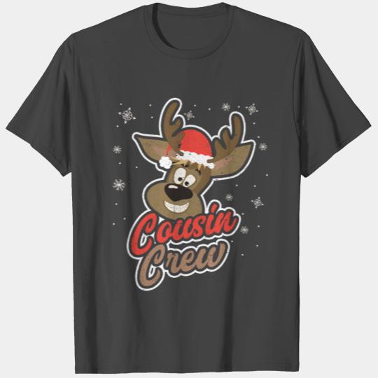 Cousin Crew Reindeer Christmas Family Love Holiday T Shirts