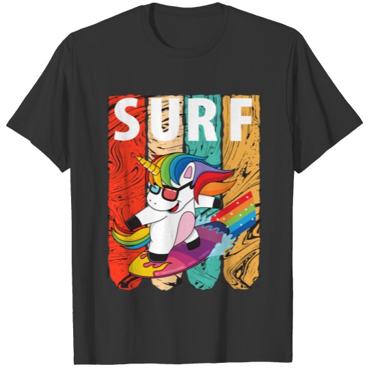 Surfen Surfer Surf Wassersport, Einhorn T-shirt