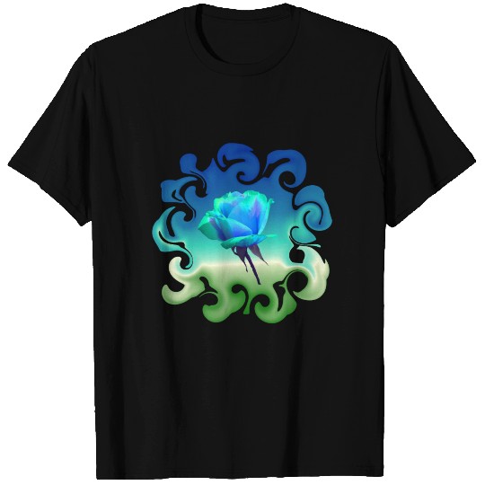 abstract blue rose, roses flowers, garden T Shirts