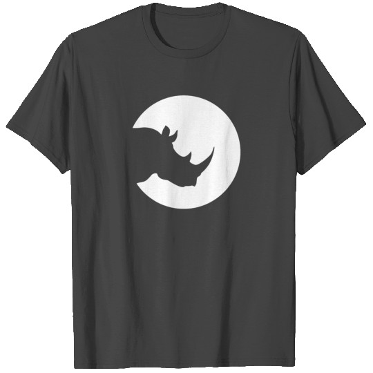 Rhinoceros In The Moonlight Funny T Shirts