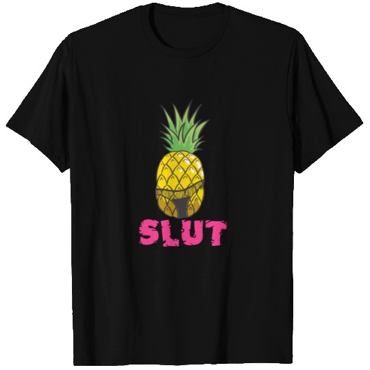 Pineapple Slut Thong Tropical Graphic Fruit T Shirts