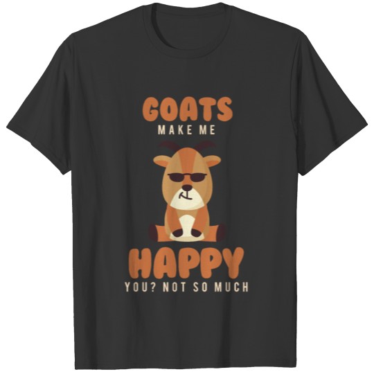 Happy Goat Animal Gift T Shirts